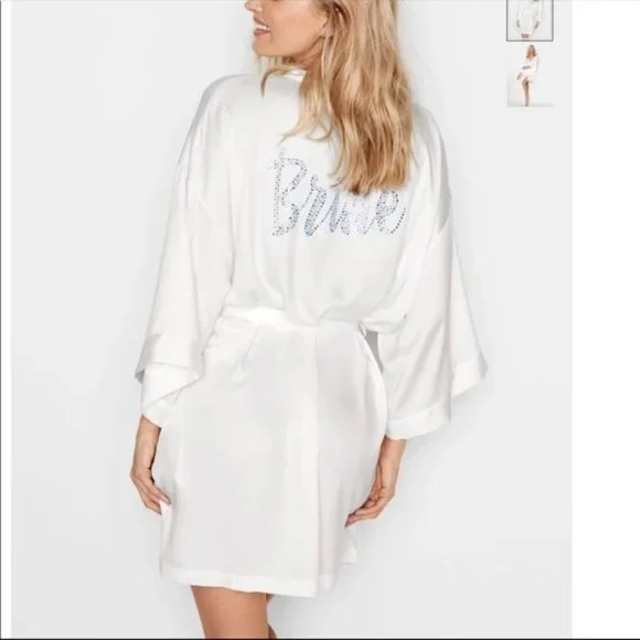 Victoria’s Secret Blue Rhinestone “Bride” Robe